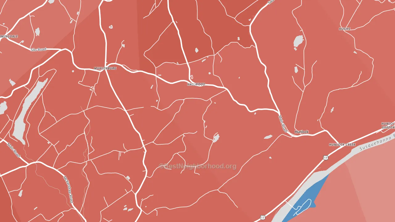 Hallwood, PA block-group political-lean map