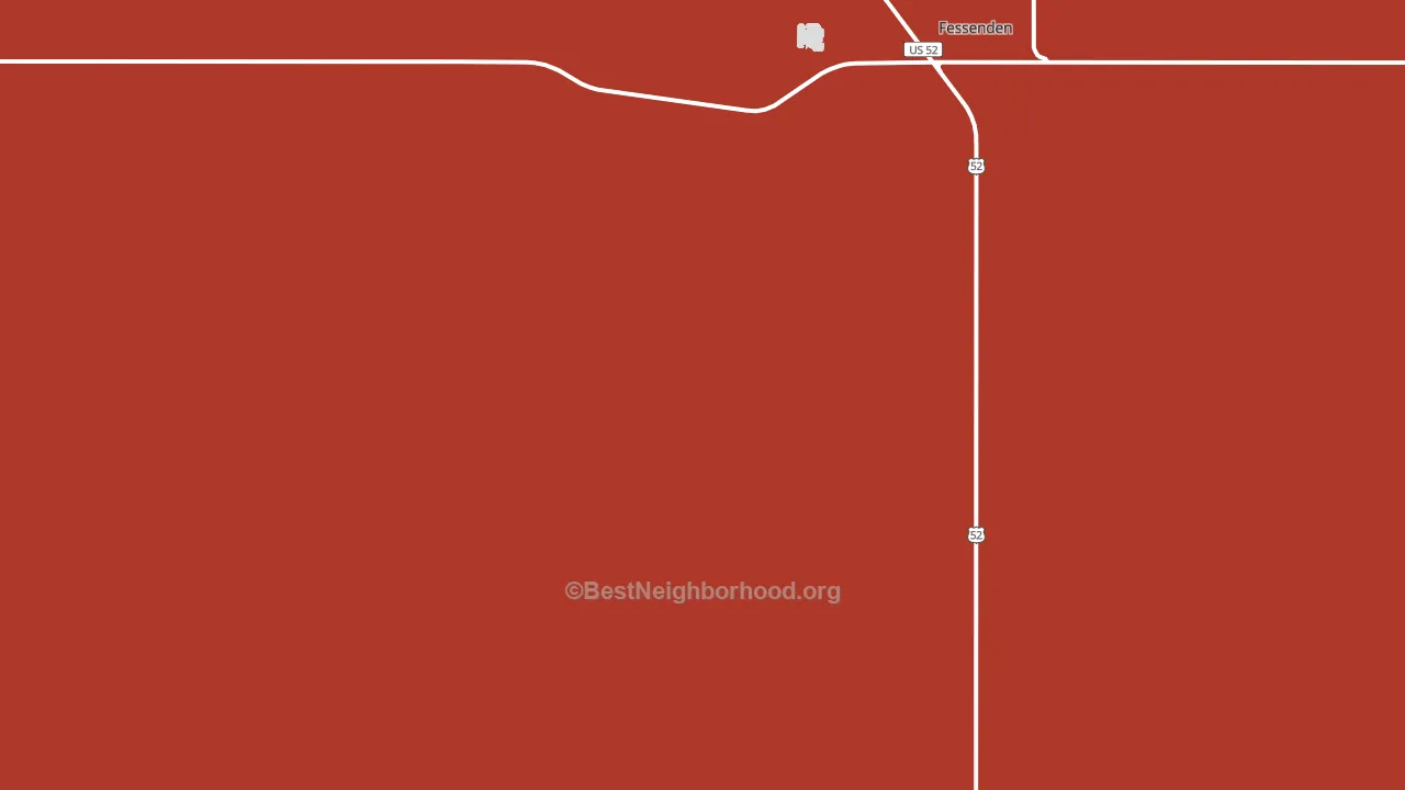 Hamberg, ND block-group political-lean map