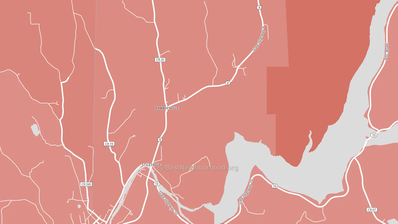 Hambletville, NY block-group political-lean map