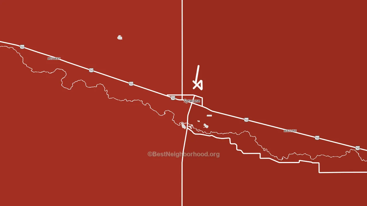Hamilton County, KS block-group political-lean map