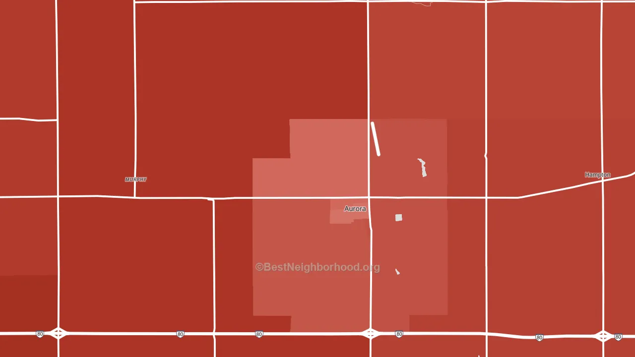 Hamilton County, NE block-group political-lean map