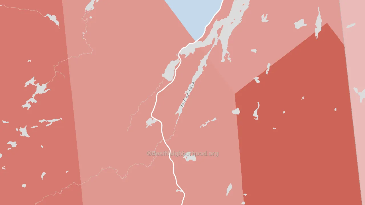 Hamilton County, NY block-group political-lean map