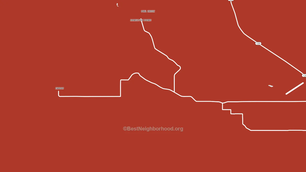 Hamilton Dome, WY block-group political-lean map