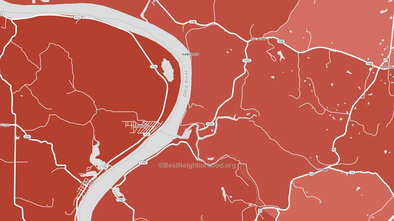 Hamilton, KY block-group political-lean map