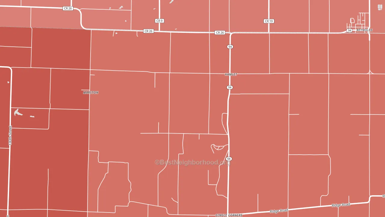 Hamlet, IL block-group political-lean map