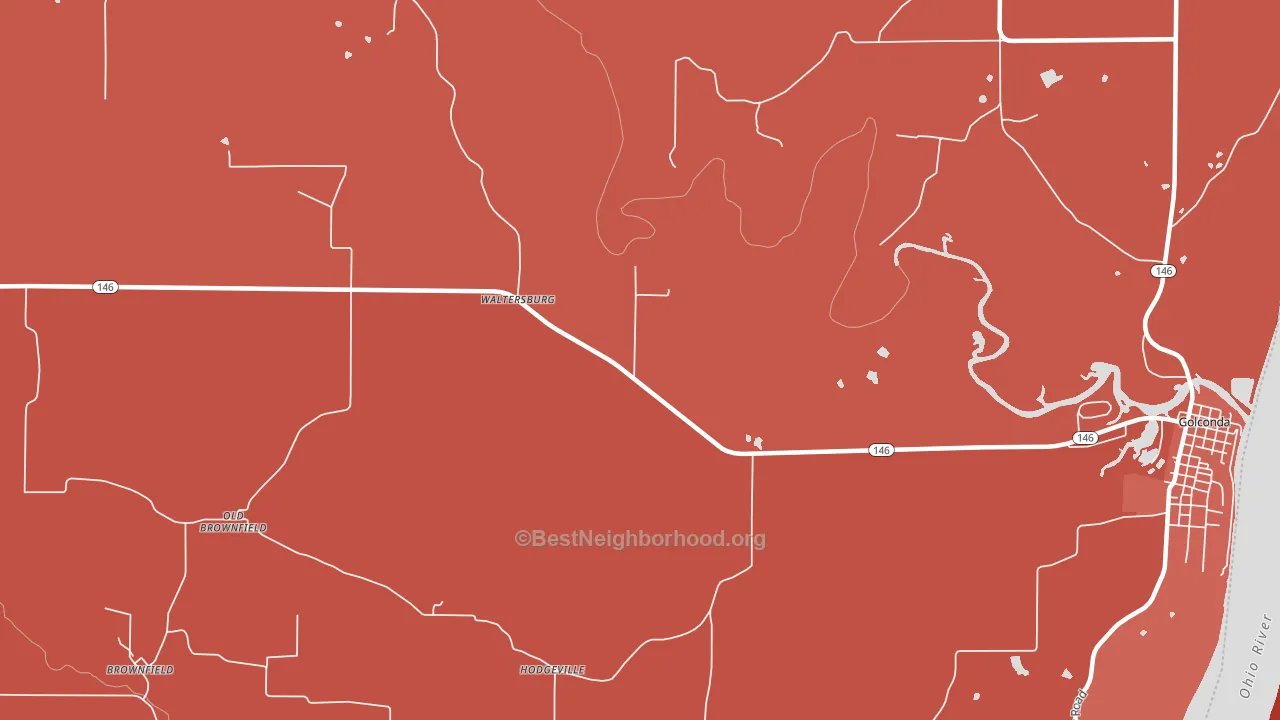 Hamletsburg, IL block-group political-lean map