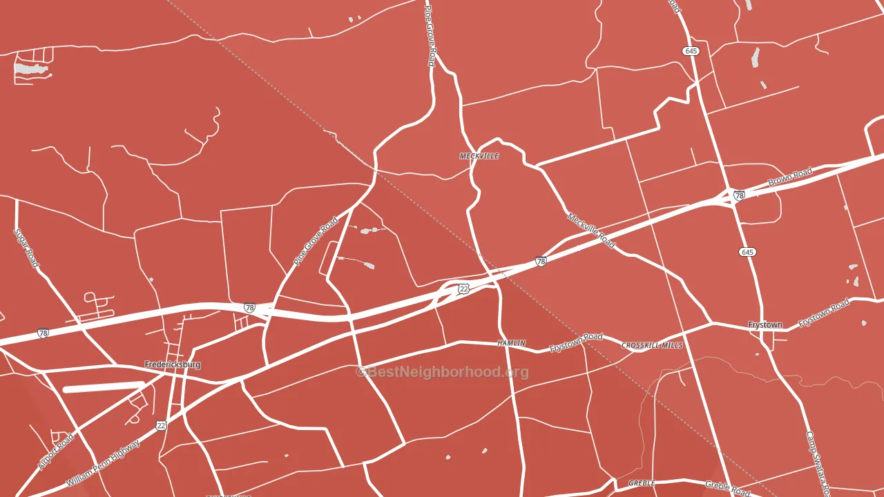 Hamlin, PA block-group political-lean map