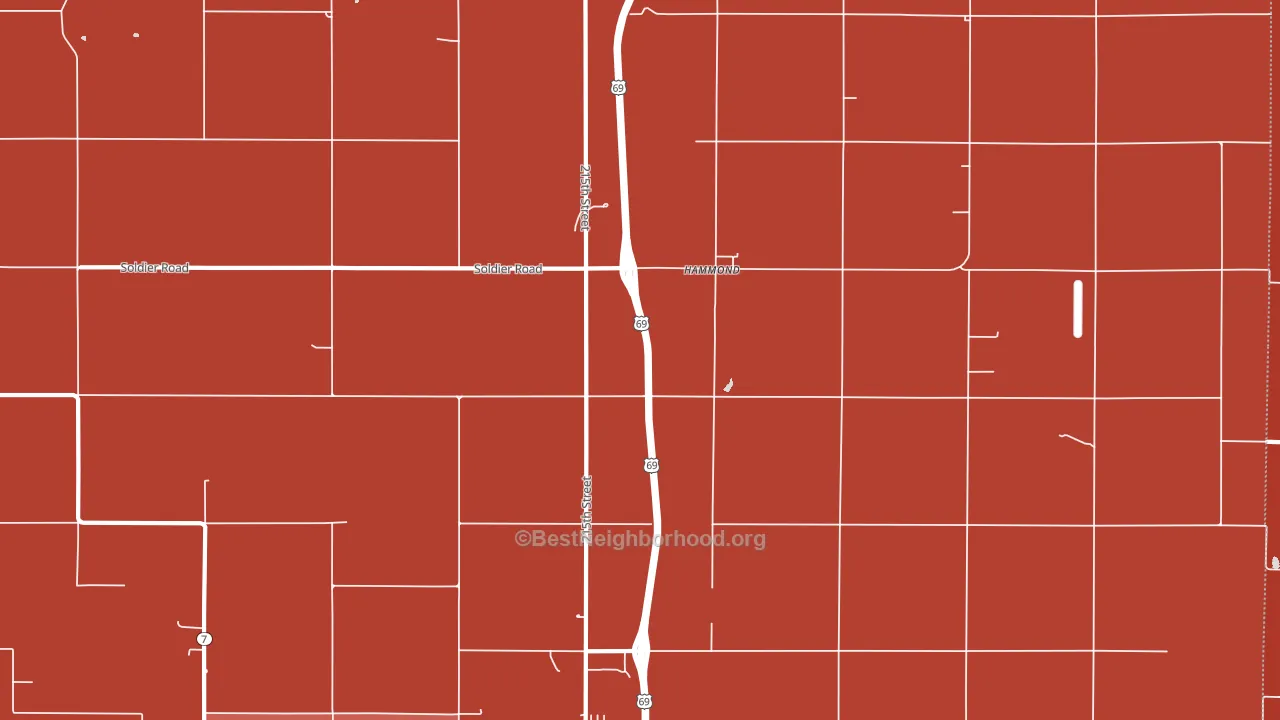 Hammond, KS block-group political-lean map