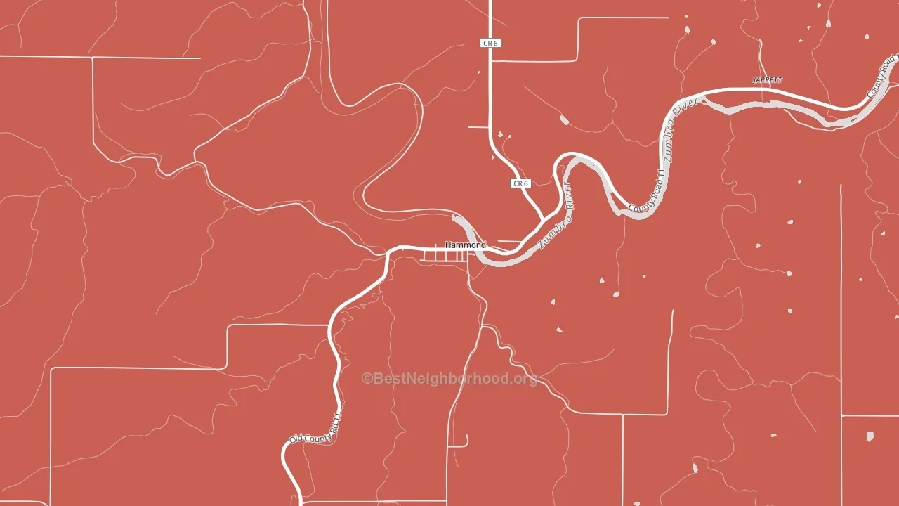 Hammond, MN block-group political-lean map