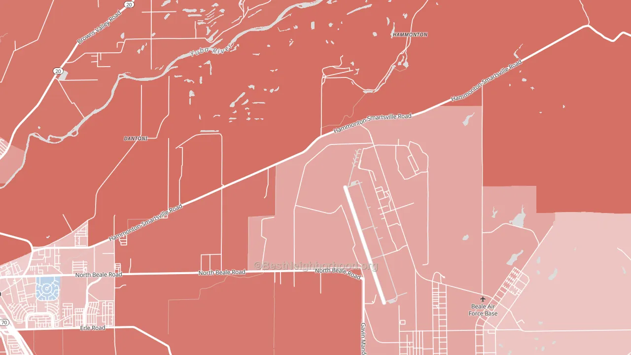 Hammonton, CA block-group political-lean map