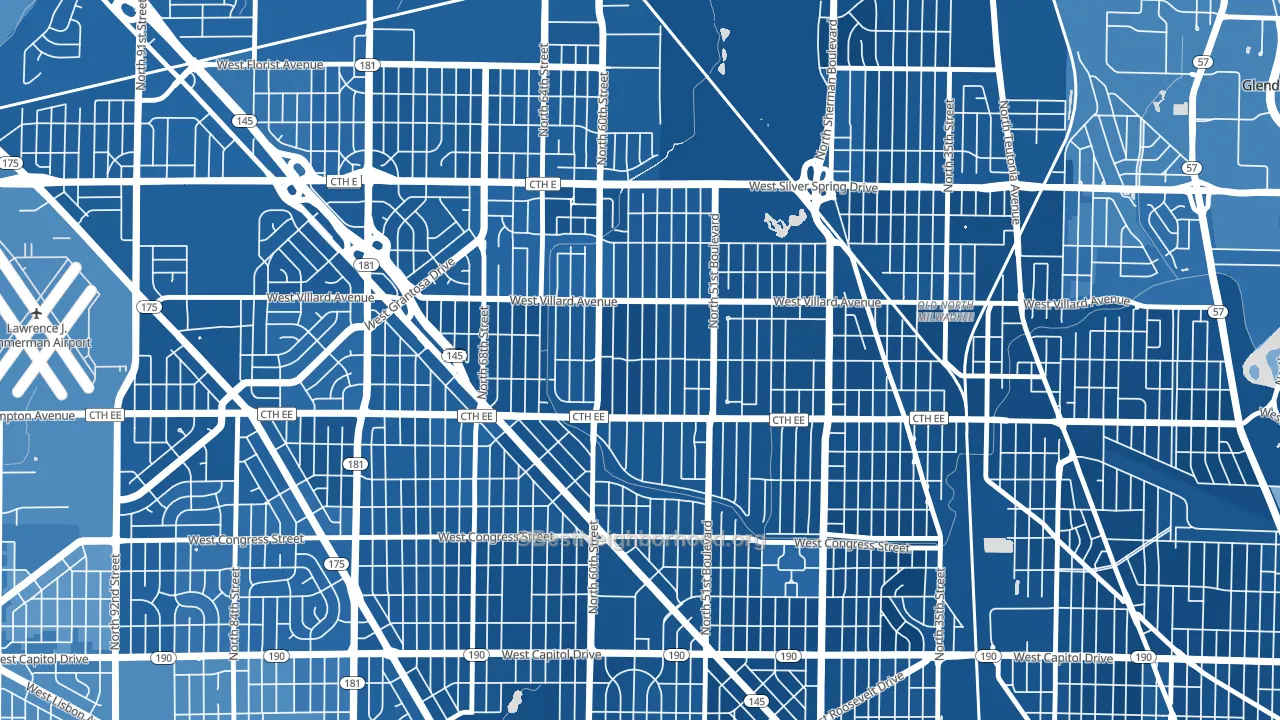 Hampton Heights, Milwaukee, WI block-group political-lean map