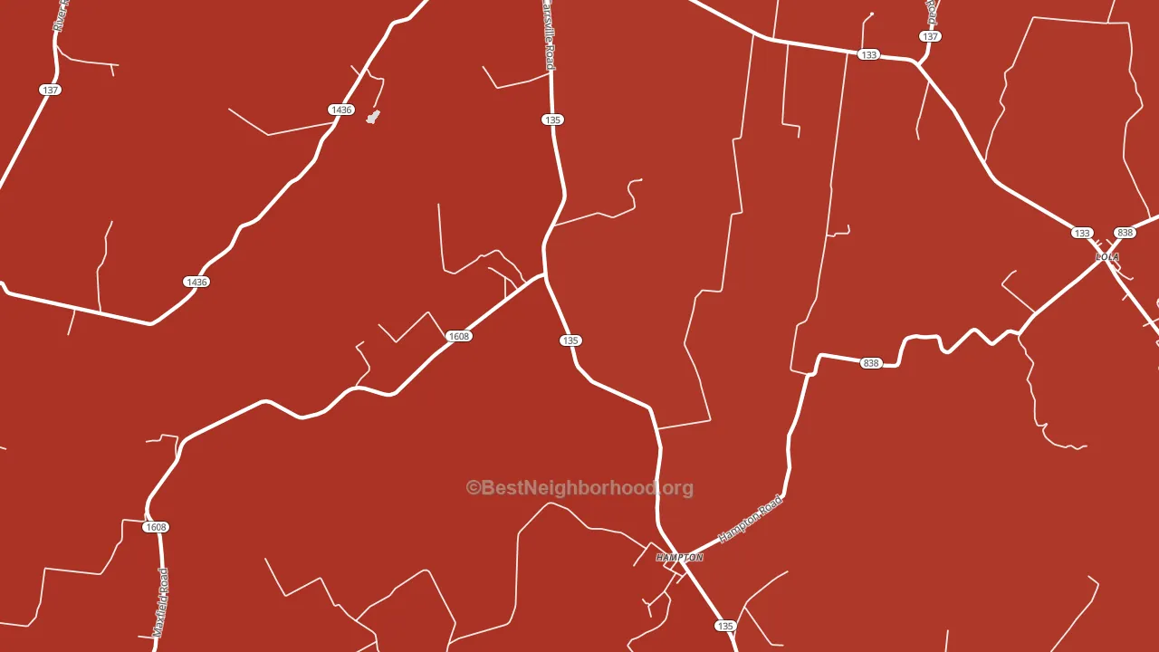 Hampton, KY block-group political-lean map