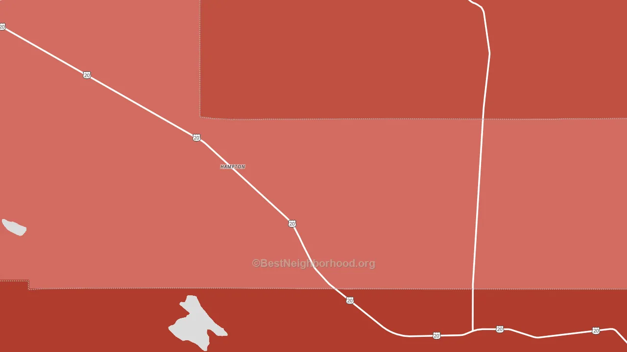 Hampton, OR block-group political-lean map