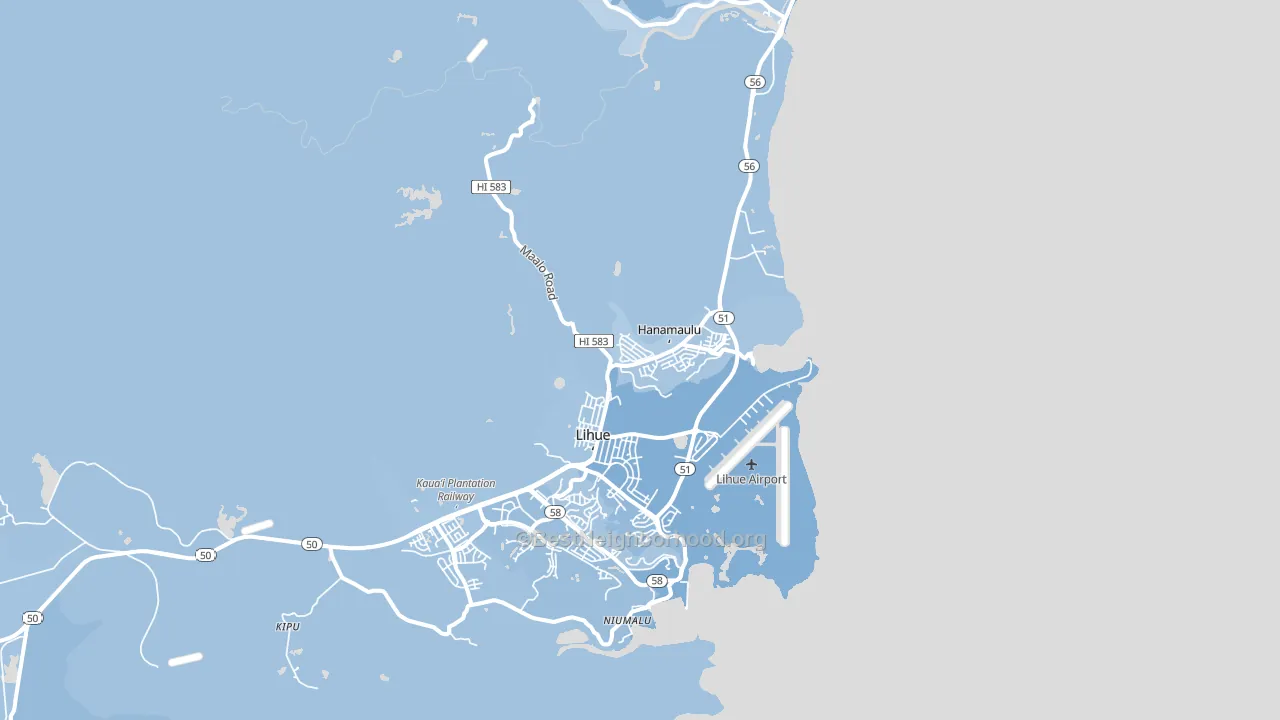 Hanamaulu, Lihue, HI block-group political-lean map