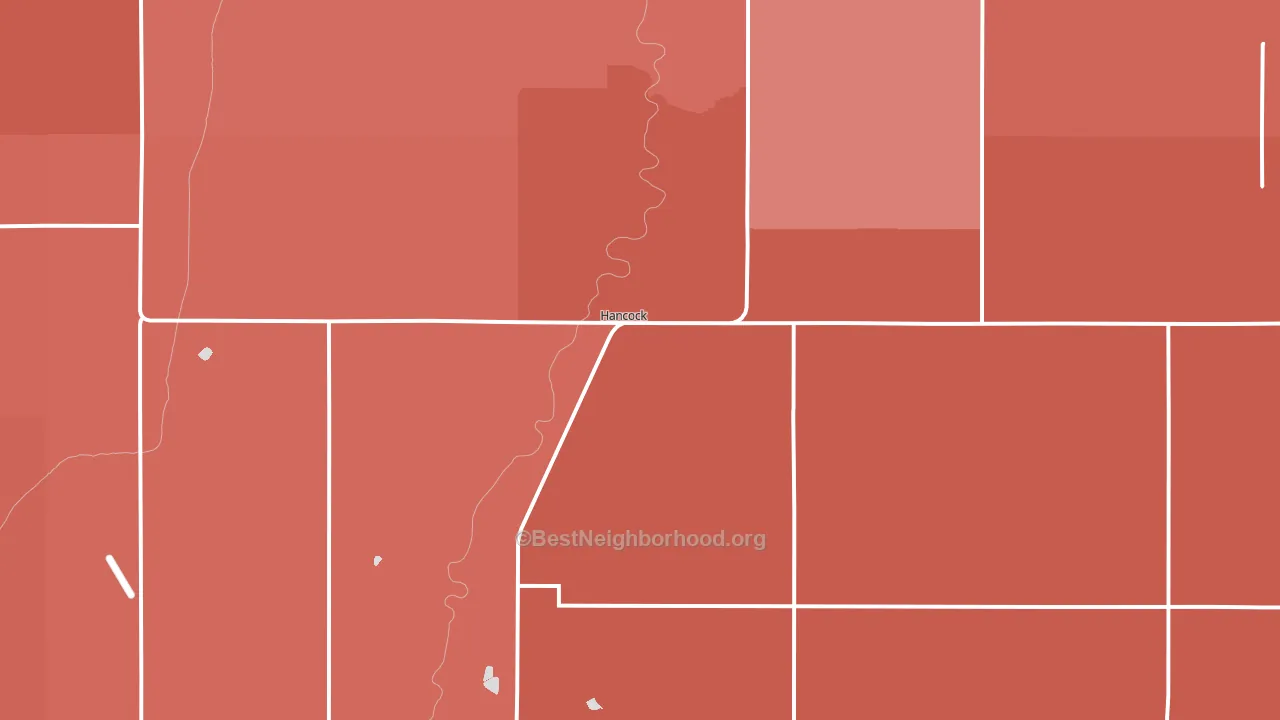 Hancock, IA block-group political-lean map