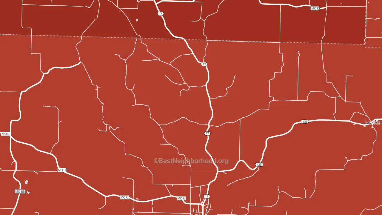 Hancock, MO block-group political-lean map