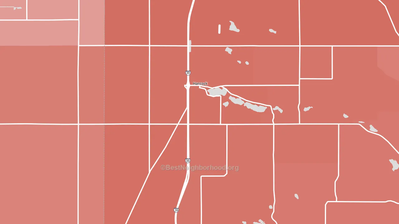 Hancock, WI block-group political-lean map