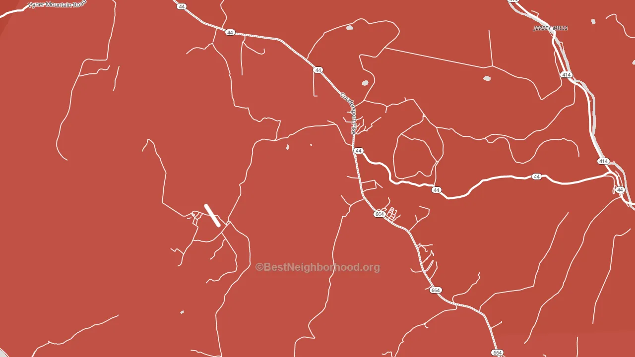 Haneyville, PA block-group political-lean map