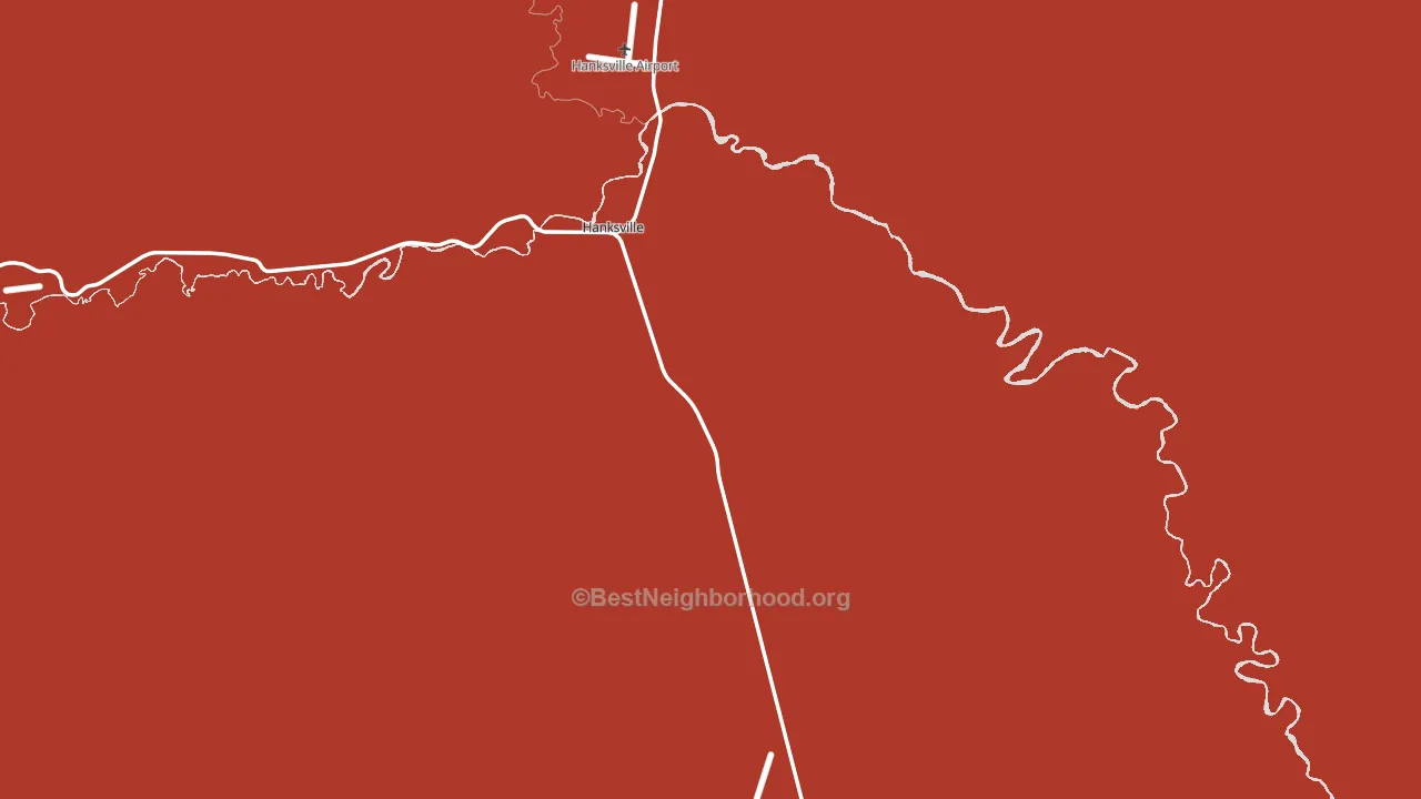 Hanksville, UT block-group political-lean map