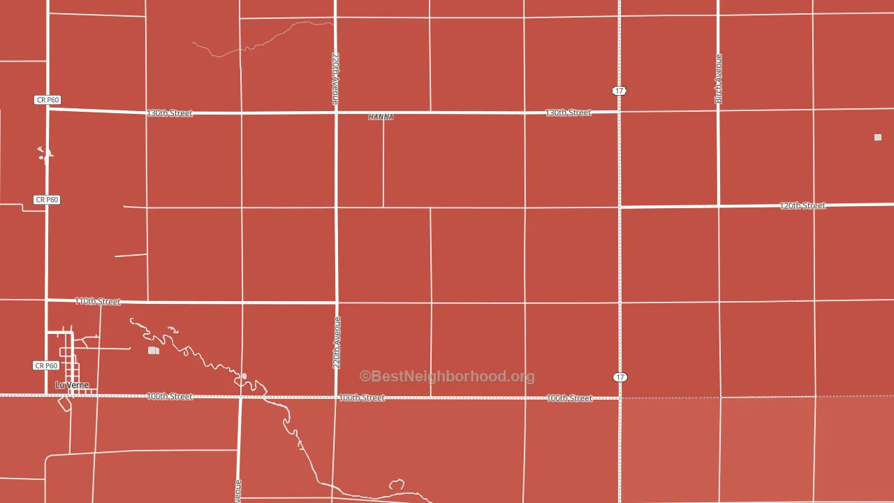 Hanna, IA block-group political-lean map