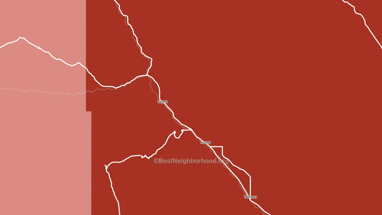 Hanna, UT block-group political-lean map