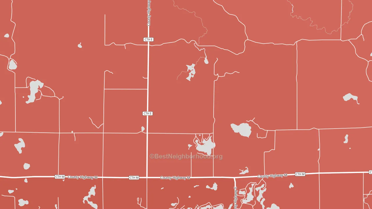 Hannibal, WI block-group political-lean map