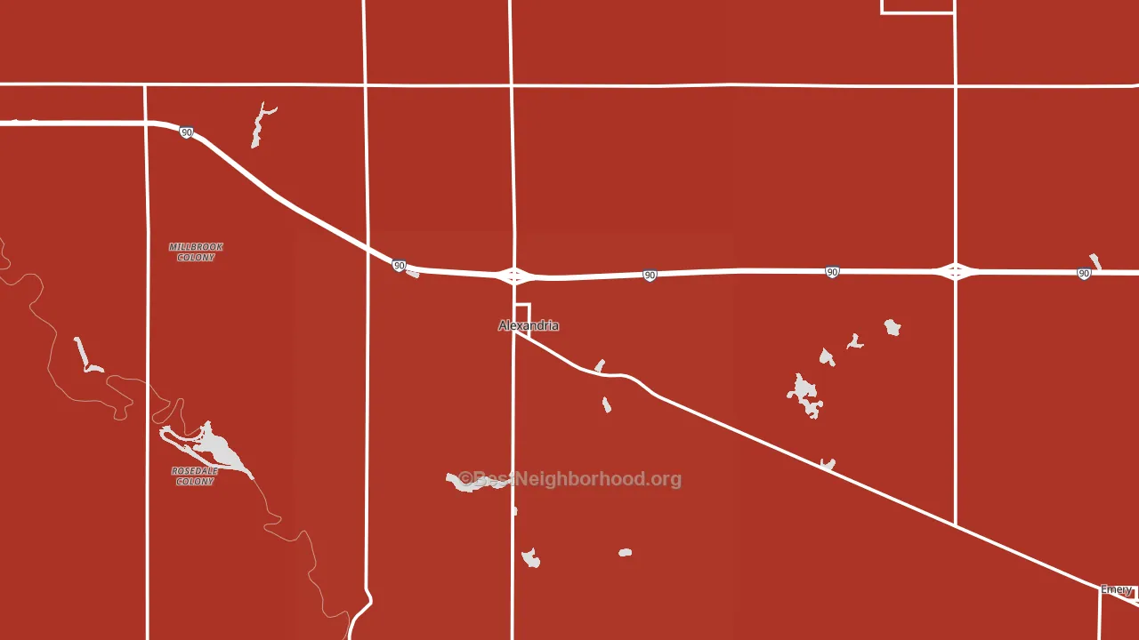 Hanson County, SD block-group political-lean map