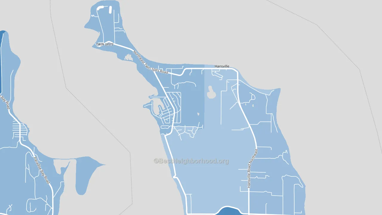 Hansville, WA block-group political-lean map