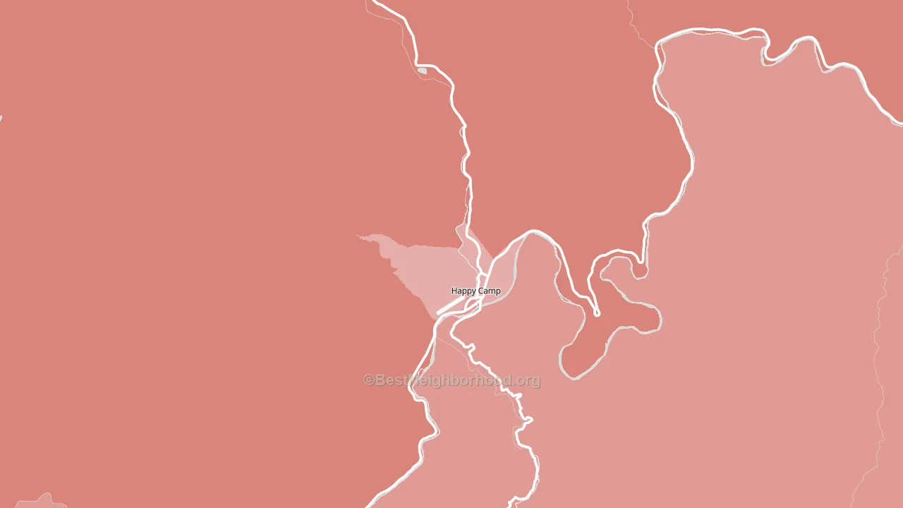 Happy Camp, CA block-group political-lean map