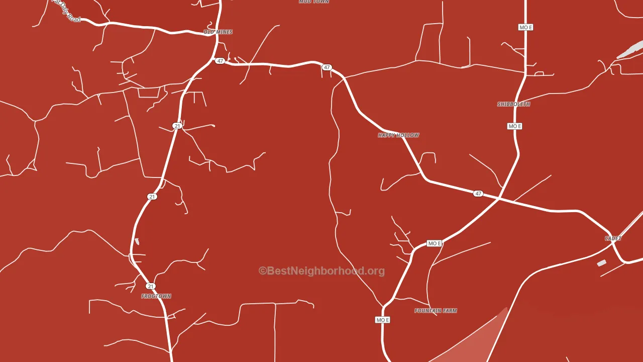 Happy Hollow, MO block-group political-lean map