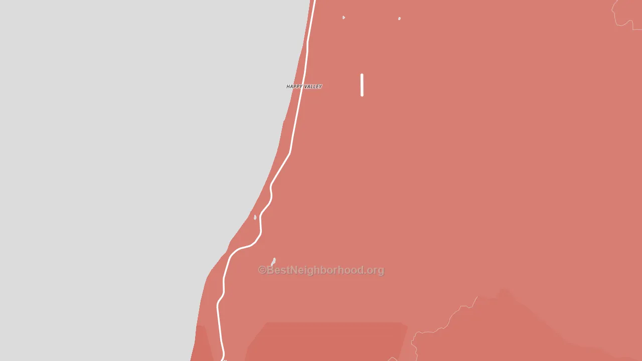Happy Valley, AK block-group political-lean map