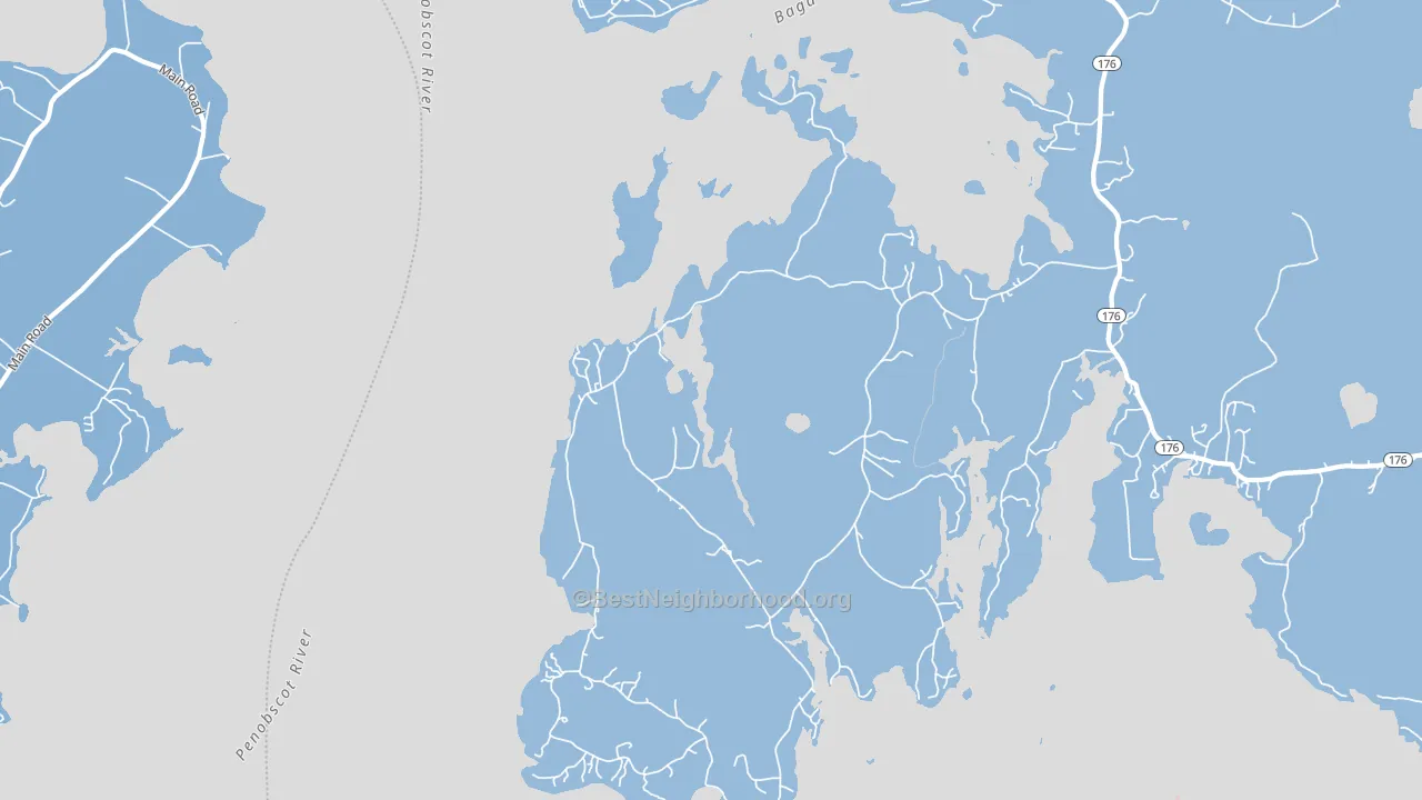 Harborside, ME block-group political-lean map