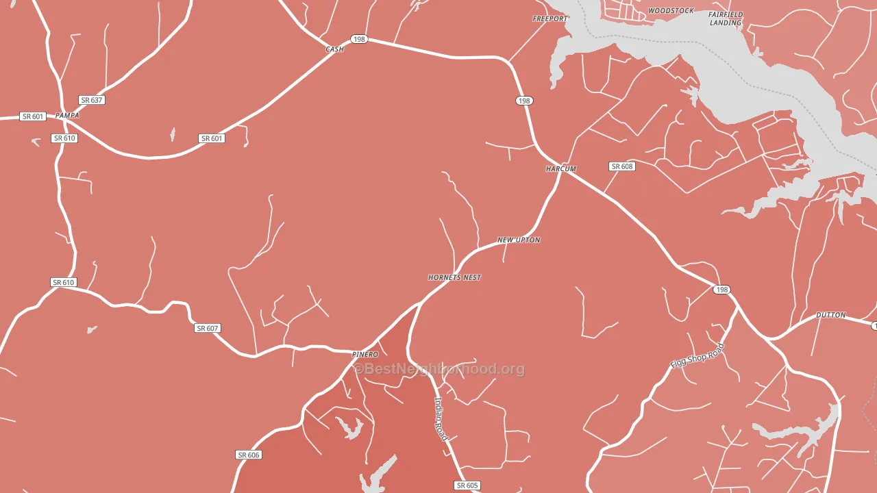 Harcum, VA block-group political-lean map