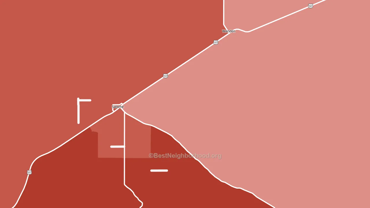 Harcuvar, AZ block-group political-lean map