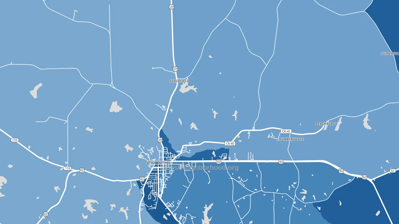 Hardaway, AL block-group political-lean map