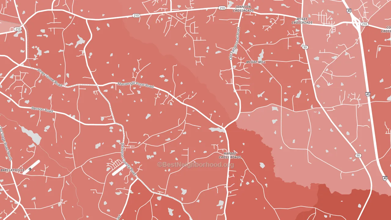 Hardee Cross Roads, NC block-group political-lean map
