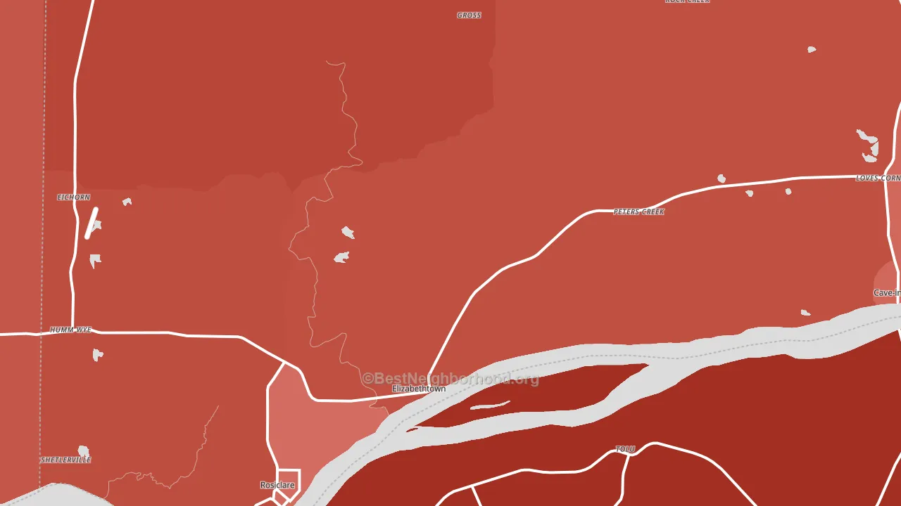 Hardin County, IL block-group political-lean map