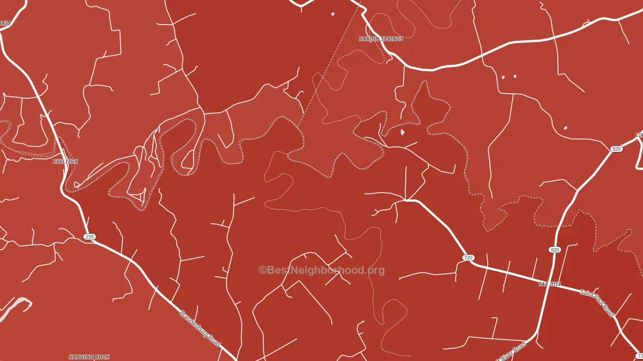 Hardin Springs, KY block-group political-lean map