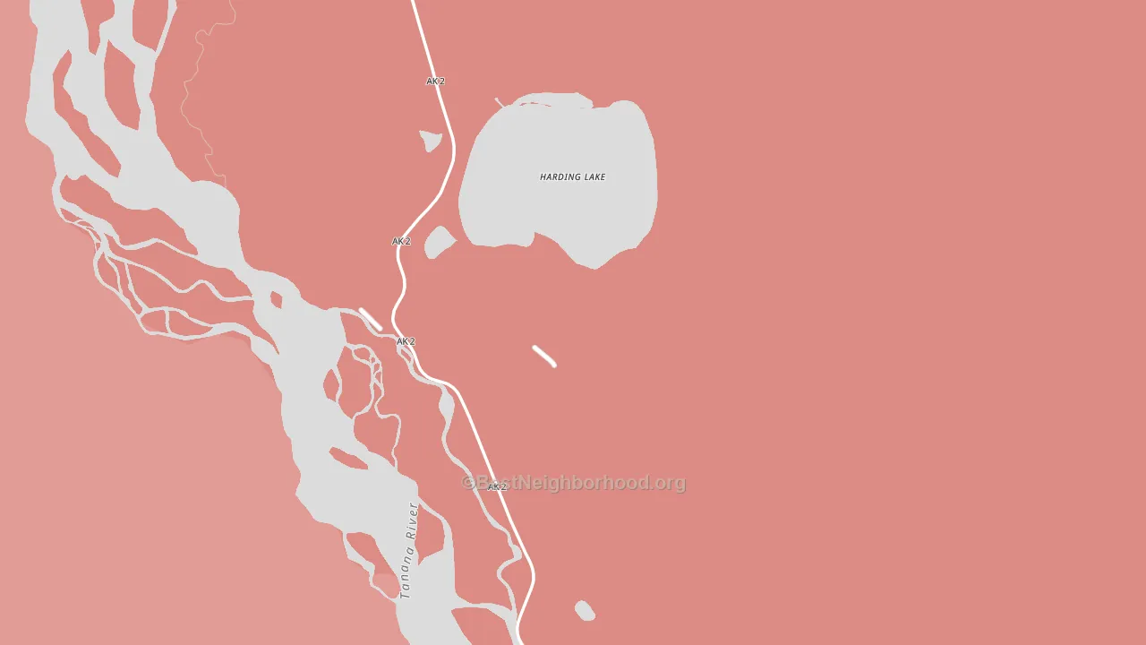 Harding-Birch Lakes, AK block-group political-lean map