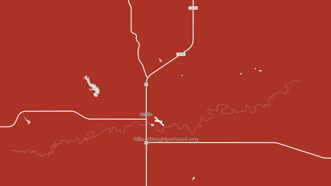 Harding County, SD block-group political-lean map