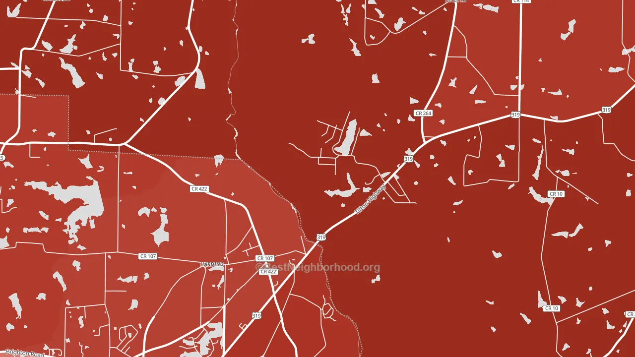 Harding, GA block-group political-lean map