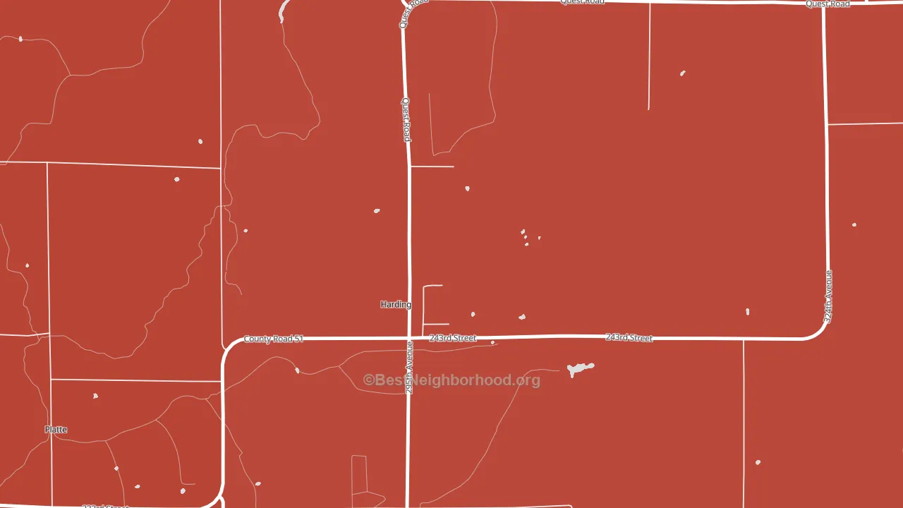 Harding, MN block-group political-lean map