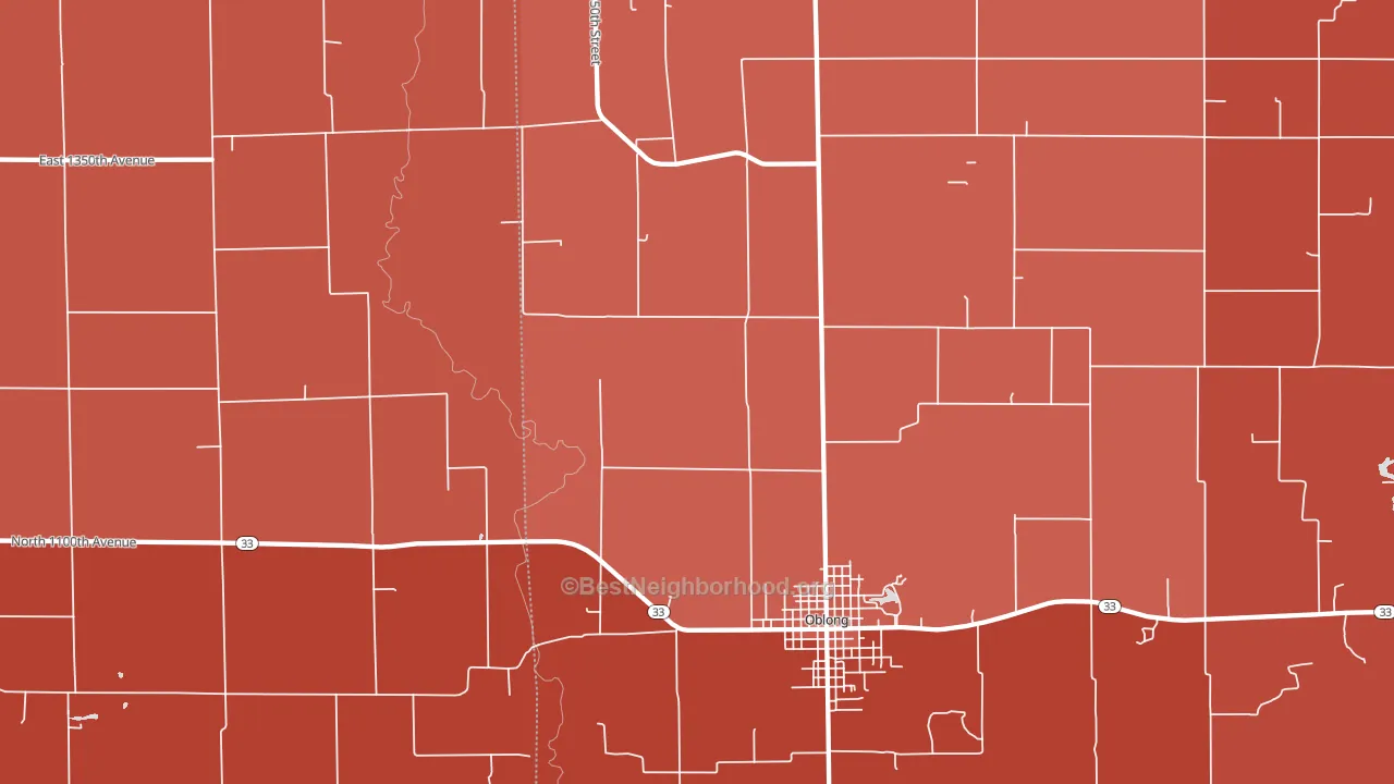 Hardinville, IL block-group political-lean map