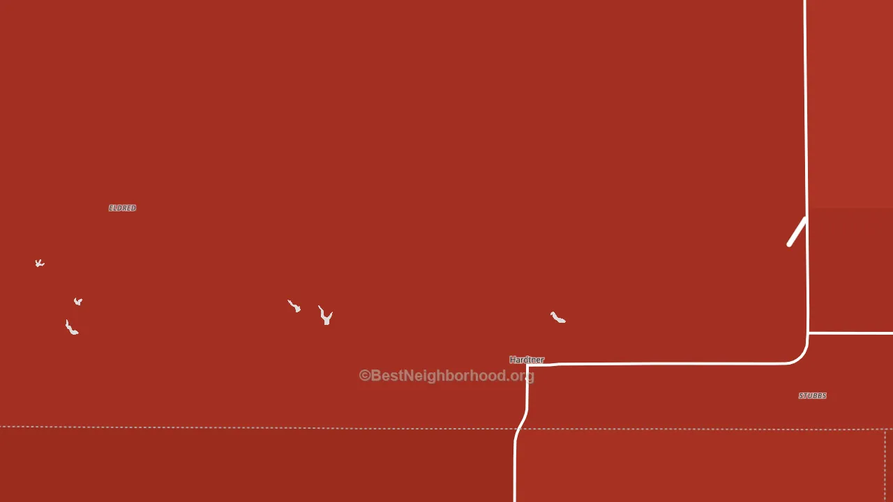 Hardtner, KS block-group political-lean map