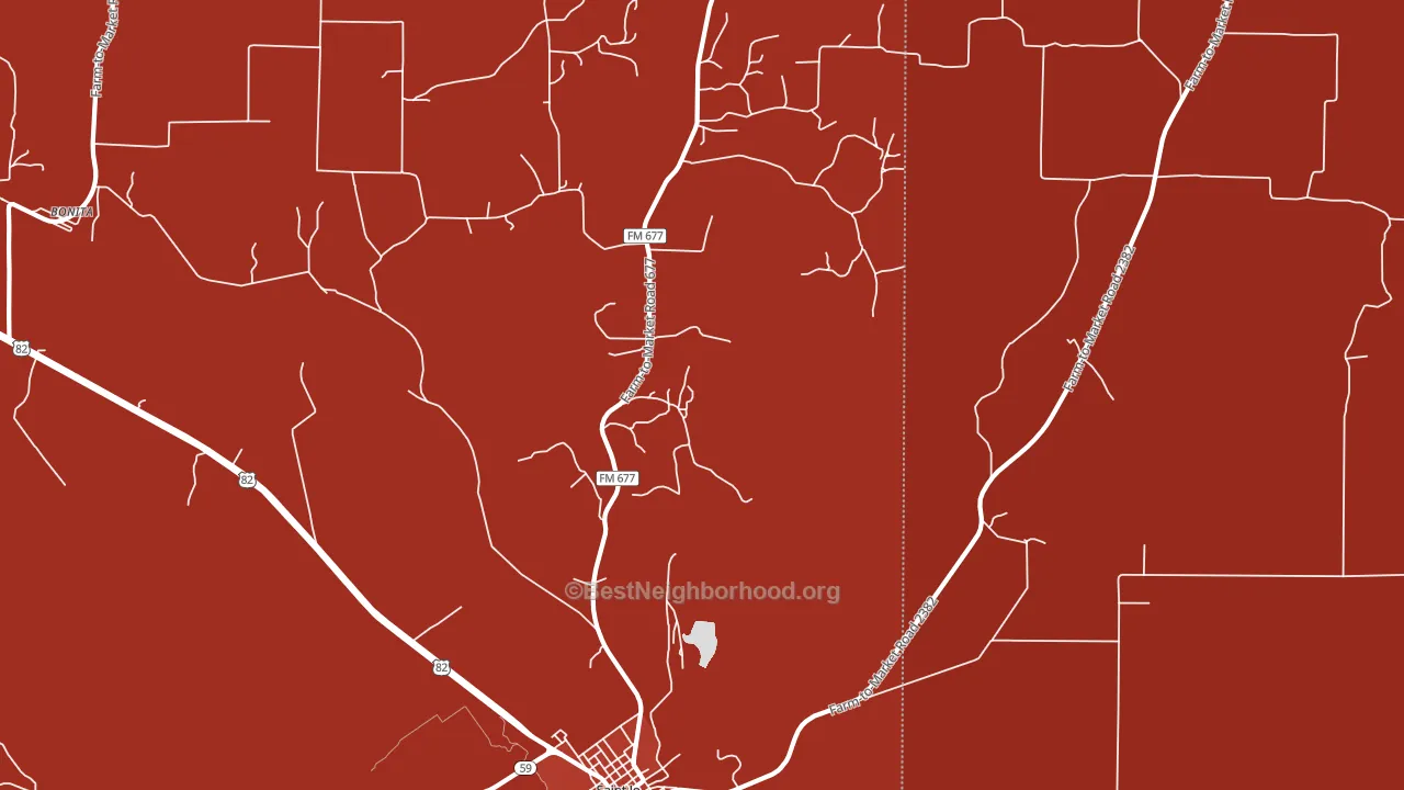 Hardy, TX block-group political-lean map
