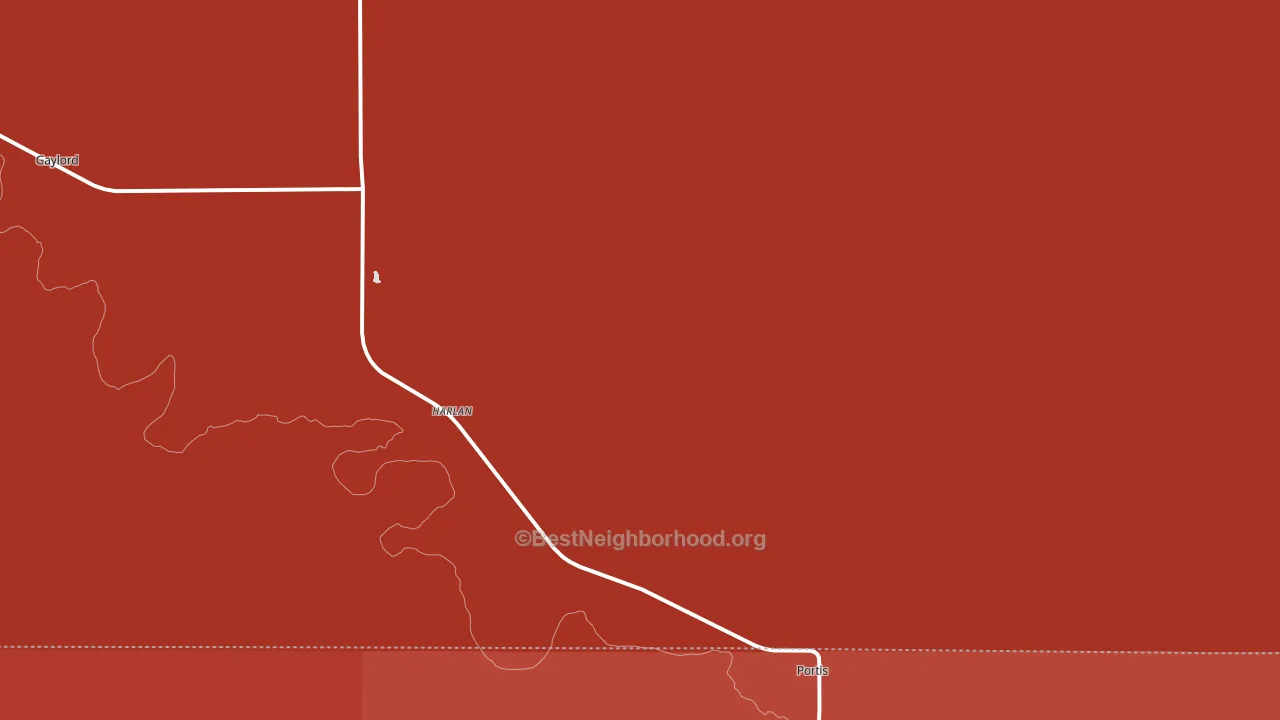 Harlan, KS block-group political-lean map