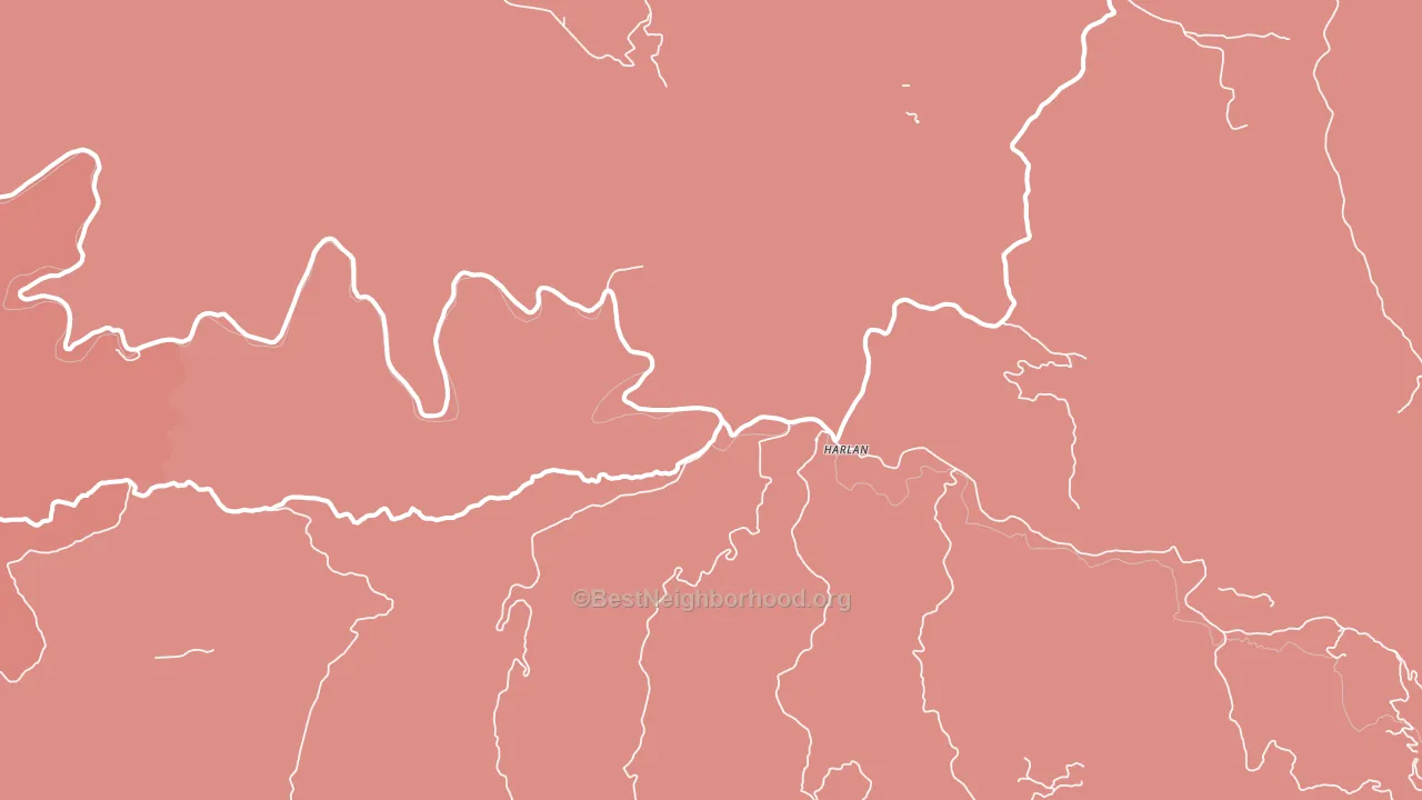 Harlan, OR block-group political-lean map