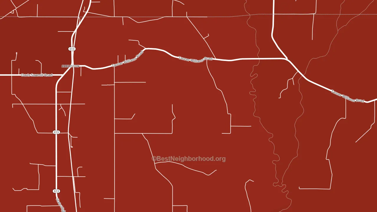 Harleston, MS block-group political-lean map