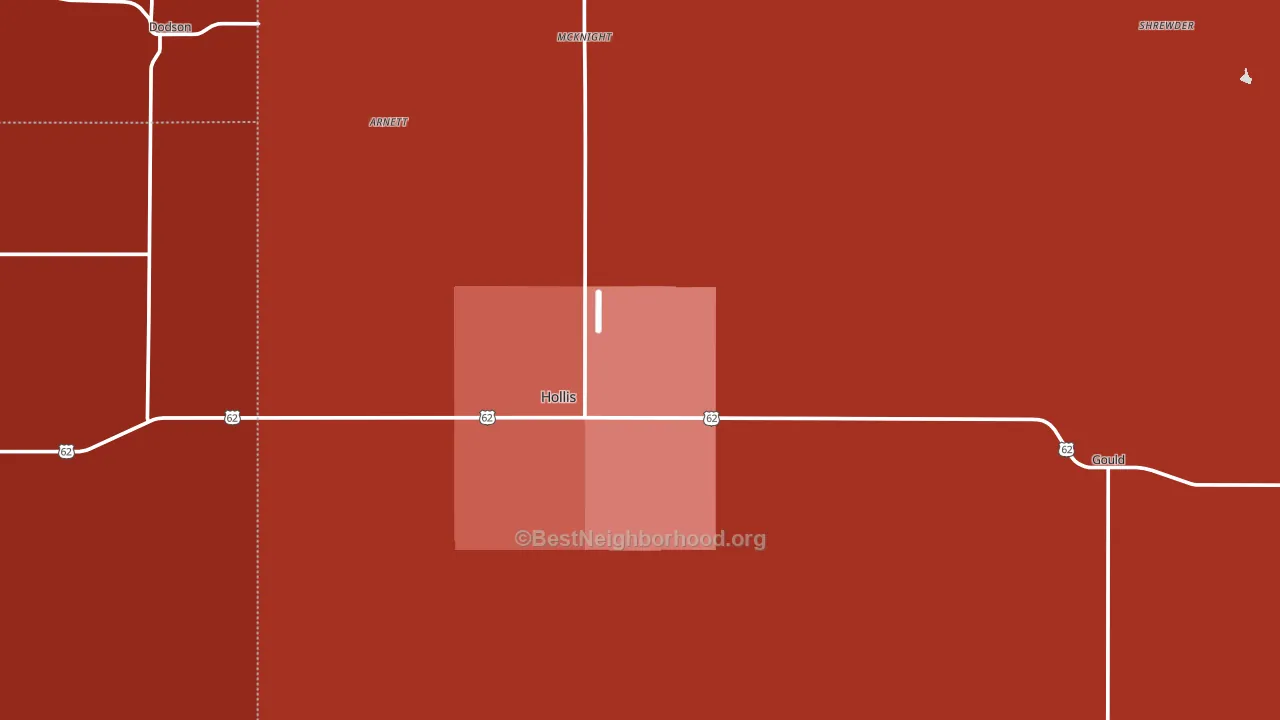 Harmon County, OK block-group political-lean map