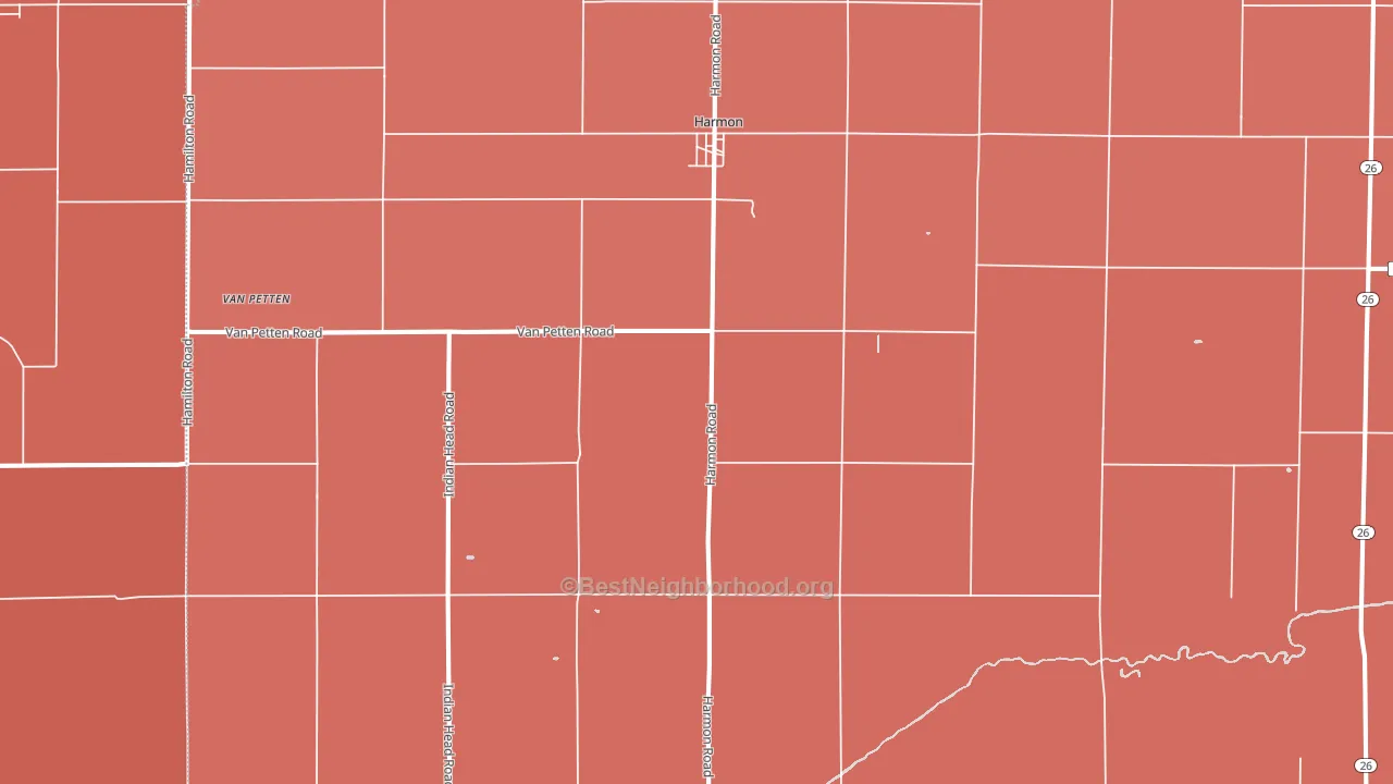Harmon, IL block-group political-lean map